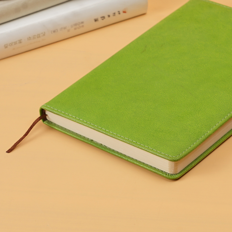 Cuaderno de cuero PU verde fresco