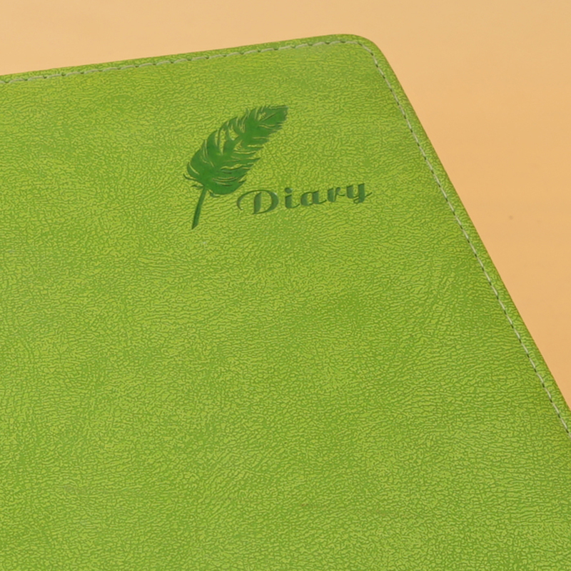 Cuaderno de cuero PU verde fresco