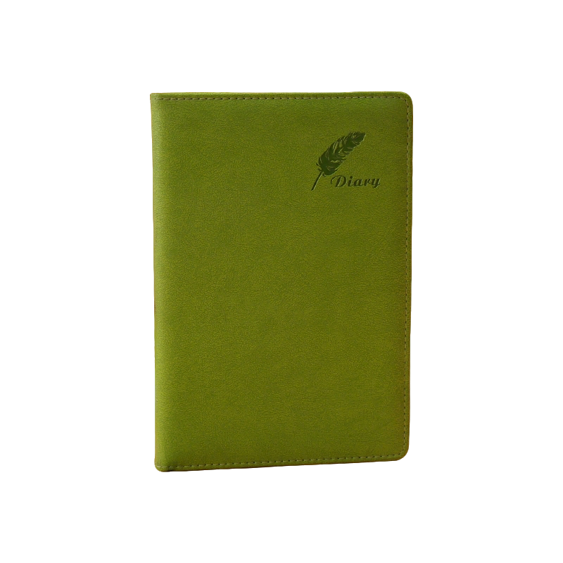 Cuaderno de cuero PU verde fresco
