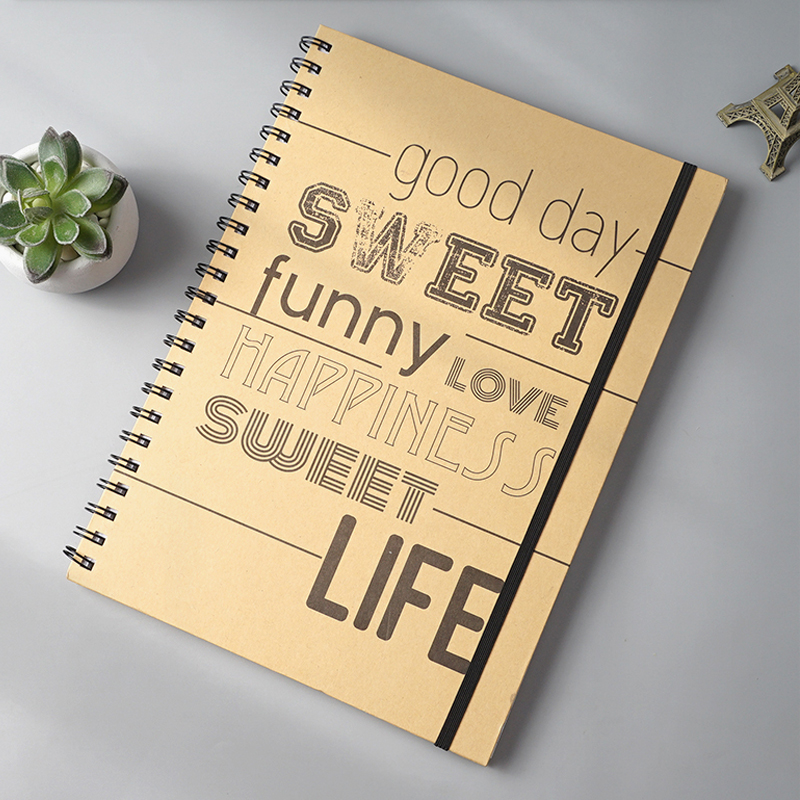 Cuaderno de bobina estilo retro americano